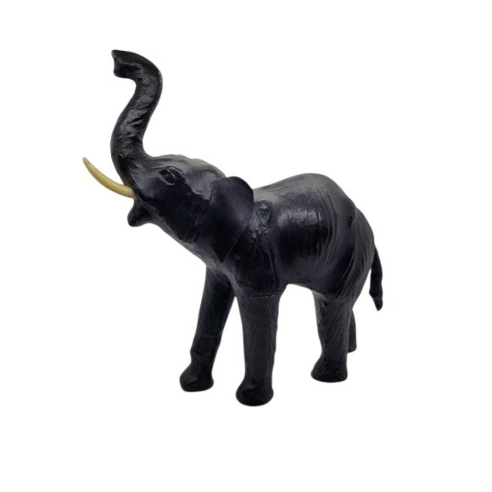 Vintage Leather Wrapped Elephant